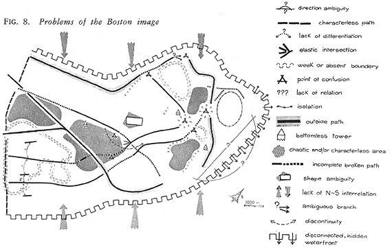 Mentalna mapa, źródło: http://architectureandurbanism.blogspot.com/2010/09/kevin-lynch-image-of-city-1960.html