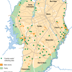 Schemat terenów zielonych, źródło: http://www.mappery.com/map-of/Curitiba-City-Map