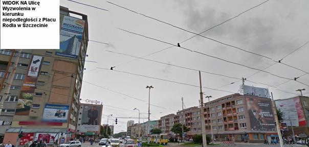 Boczne elewacje zabudowy mieszkaniowej w centrum Szczecina