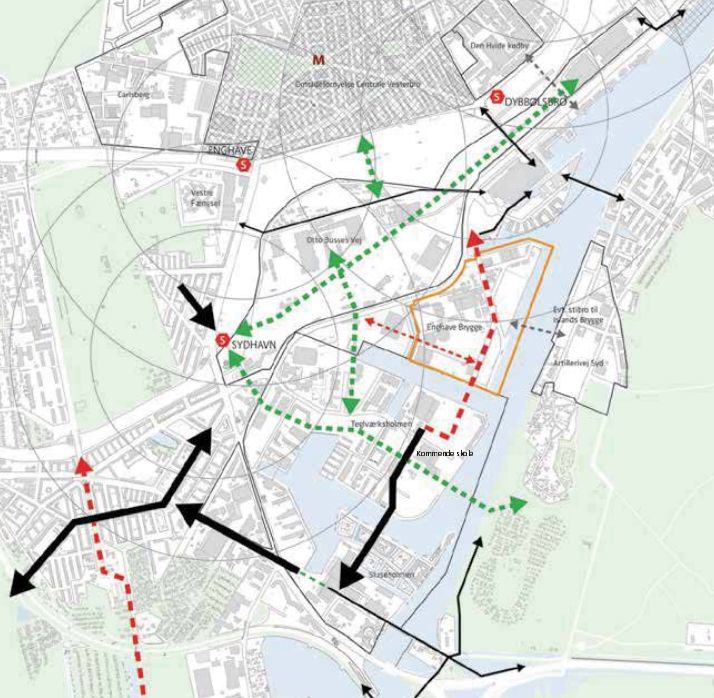 analiza transportowa Enghave Brygge, Kopenhaga