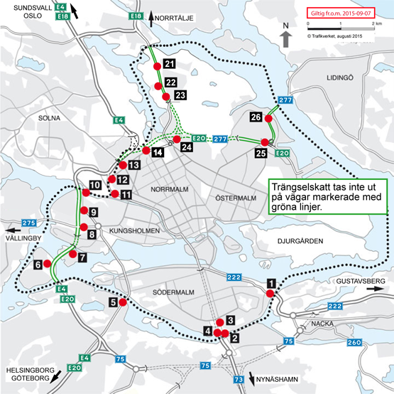 Strefa płatnego wjazdu | źródło: Transportstyrelsen