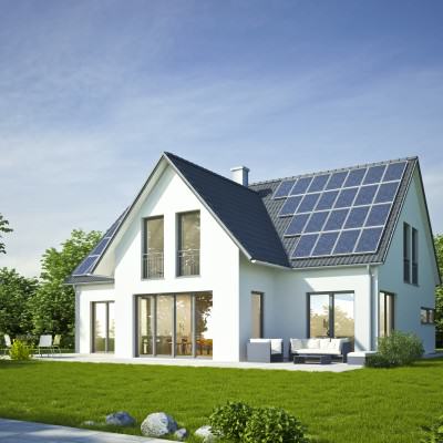 Haus Standard weiss mit Solar