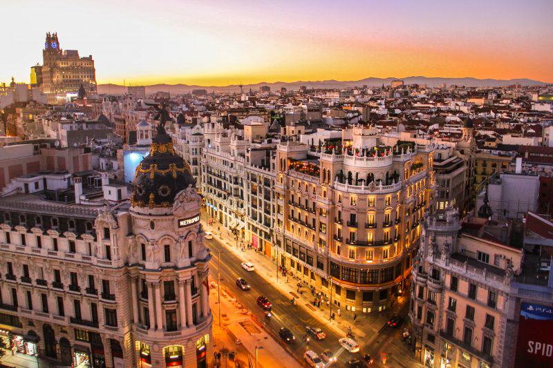 Gran Via w Madrycie