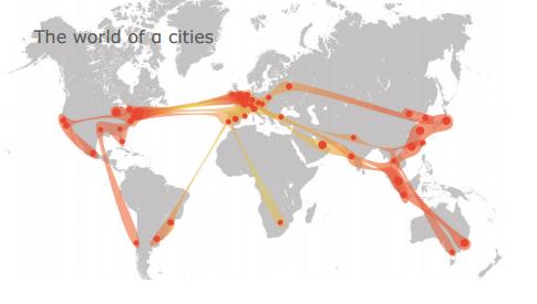 Miasta alfa (dane z 2010 r.), źródło: http://www.lboro.ac.uk/gawc/visual/globalcities2010.pdf