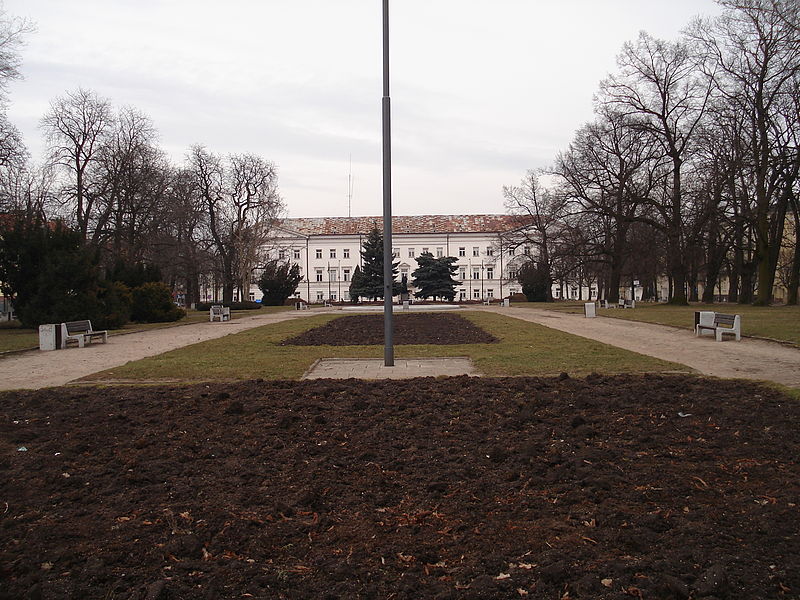 „Płock, Plac Obrońców Warszawy” autorstwa Krzysztof Lisocki - Praca własna. Licencja GFDL na podstawie Wikimedia Commons