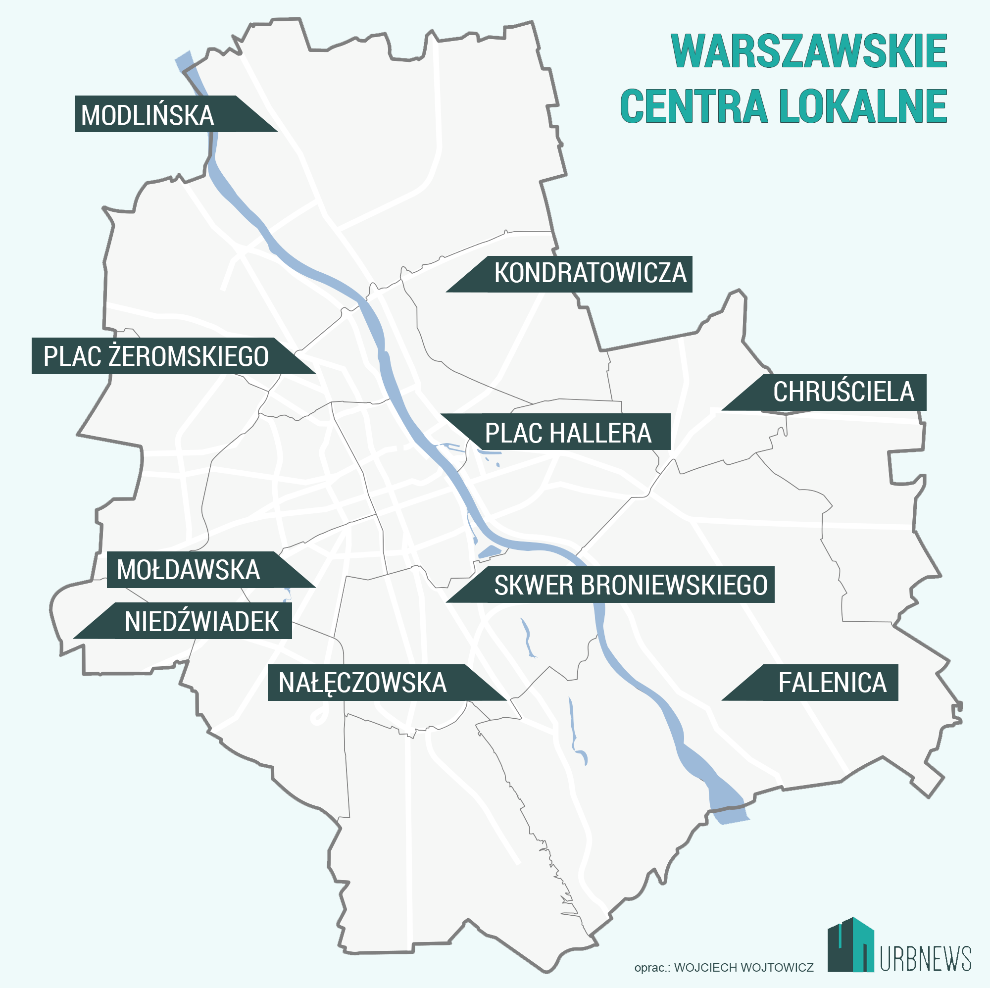 Warszawa mapa dzielnice