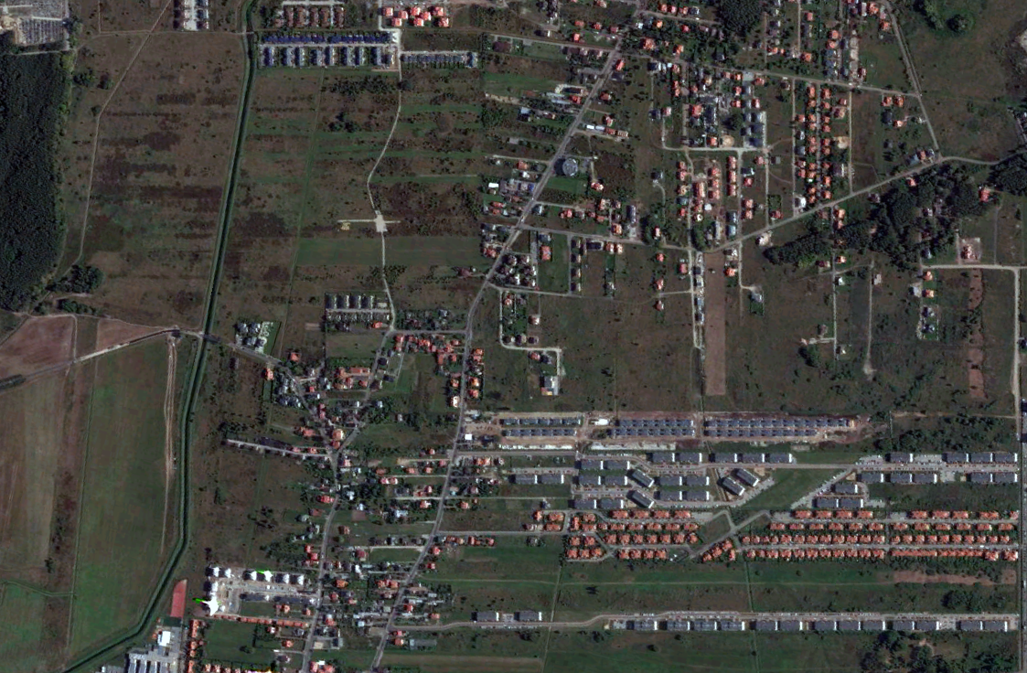 Suburbanizacja na przykładzie Warszawy | zdjęcie: Google Earth