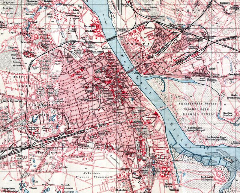 Plan Warszawy z 1915