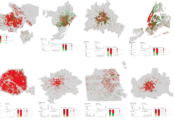 mapy rozkładu ofert airbnb w dużych miastach